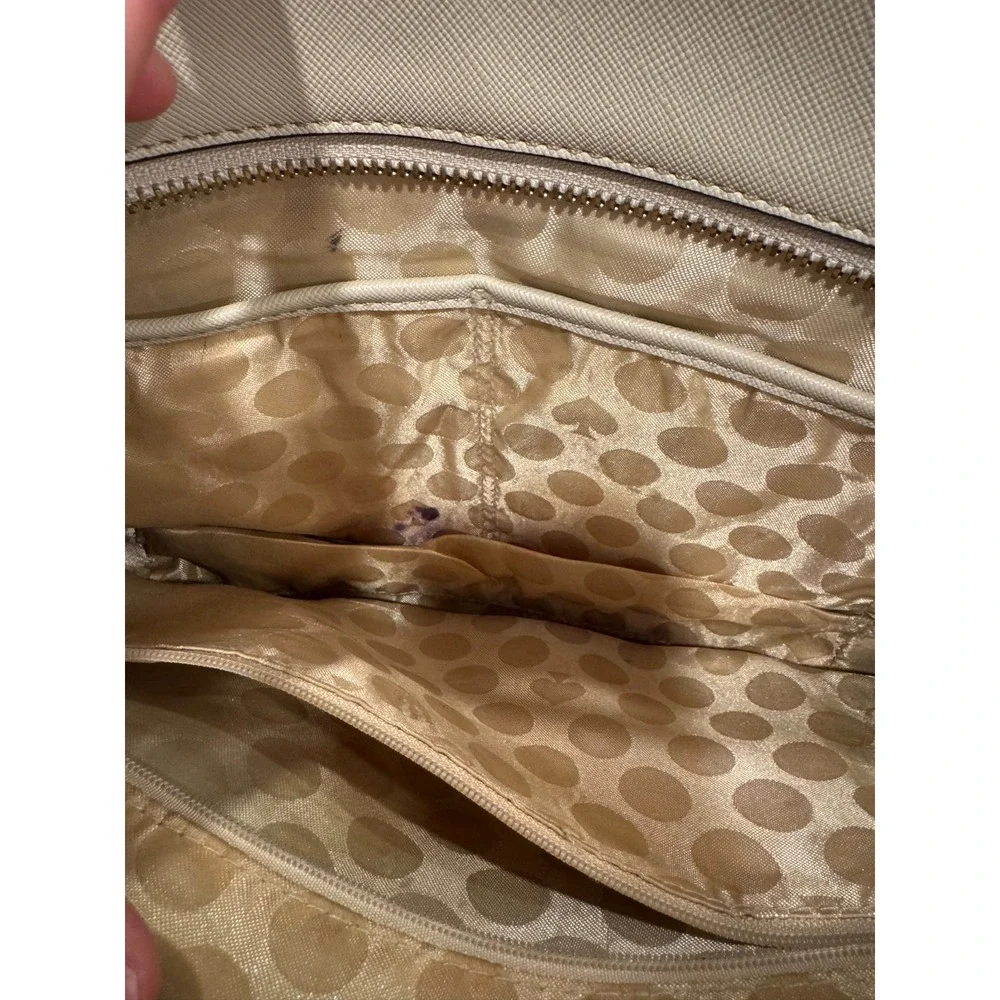 Kate Spade Hayden Women's Handbag Beige Black Adjustable Strap‎ Crossbody Bag